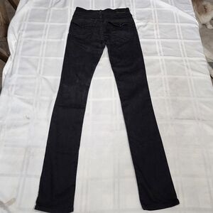 True Religion Black Mid Rise Straight Jeans